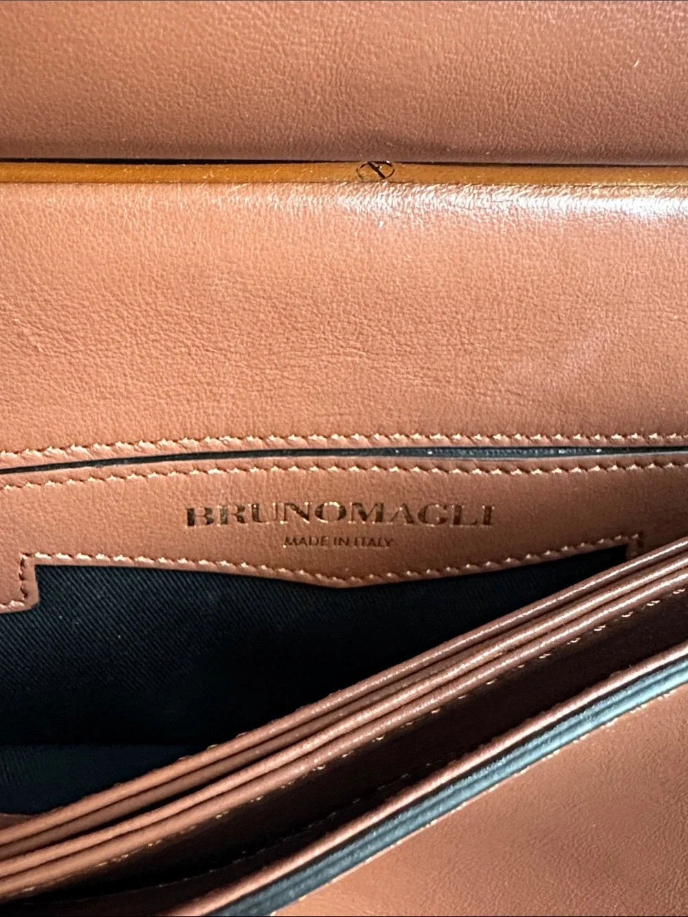 Bruno Magli Mauve-Brown Leather Top-Handle Satchel